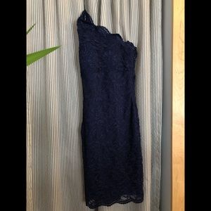 Formal One Shoulder Lace Dress